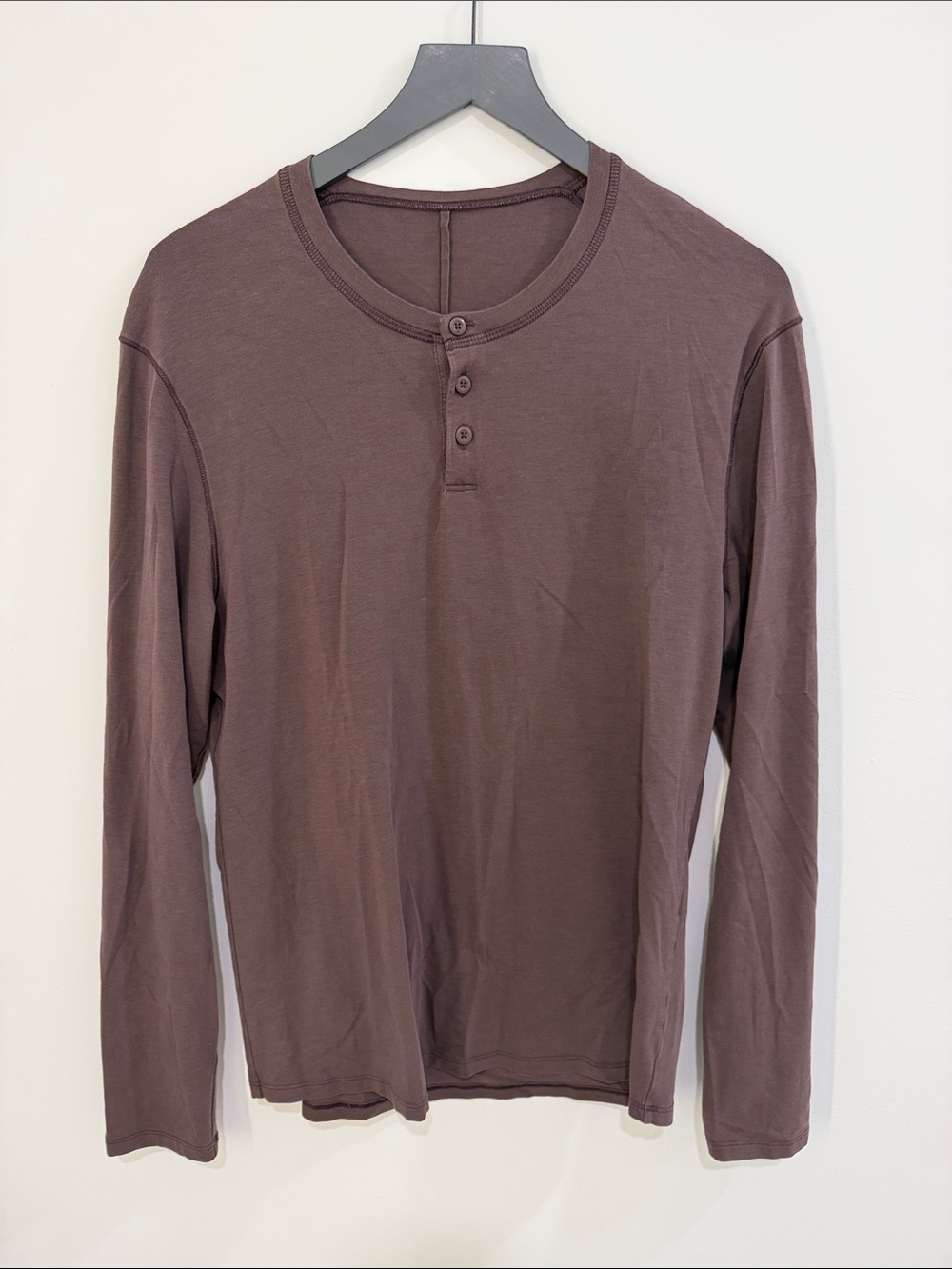 lululemon athletica Men's Long Sleeve Henley - Brown